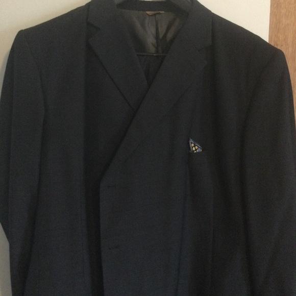 Mens 2 pc Navy Blue suit - Picture 1 of 10